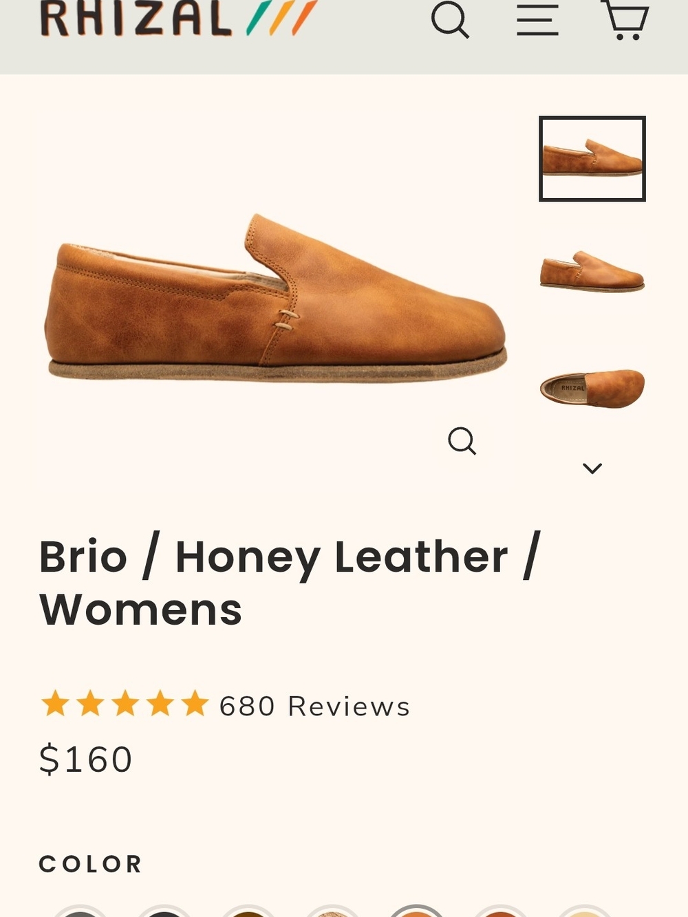 Rizal Brio Slip-On Loafer in Honey Brown Leather